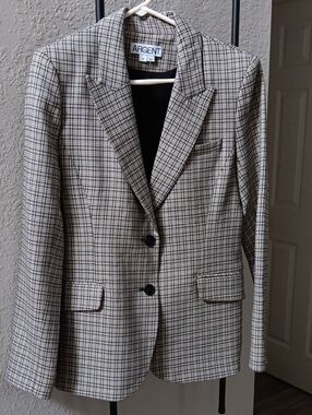 ARGENT NEW!! PLAID BLAZER..SIZE 12